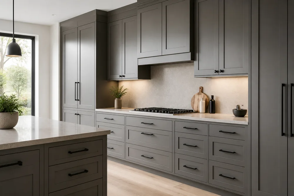 Mga Black Handles sa Gray Cabinets: Coordinated Kitchen Cabinet at Hardware Solutions para sa 2026