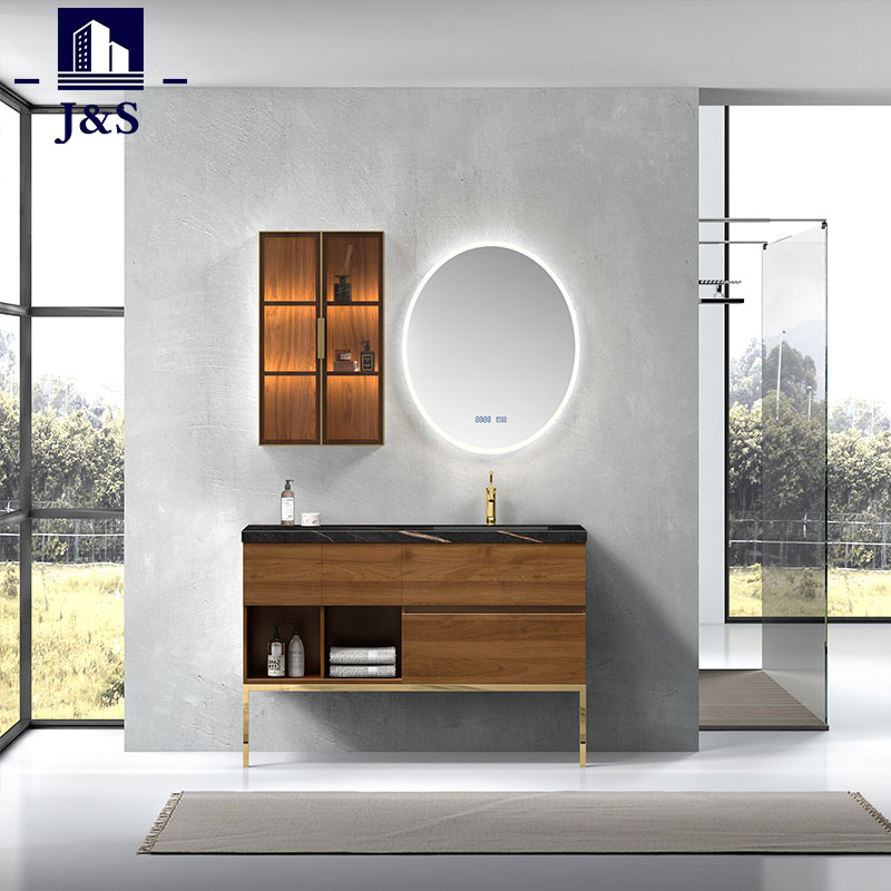 Maliit na Wooden Bathroom Furniture Sets Cabinet Vanity